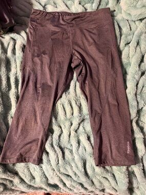 Reebok gray Athletic Crop Leggings